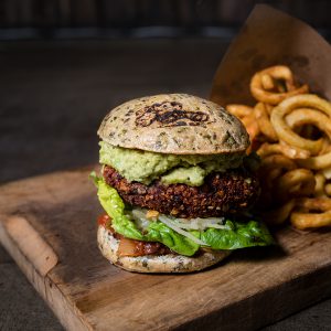 Cocks and cow vegetarburger burger vegetar 